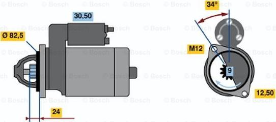 BOSCH 0 001 314 018 - Starteris adetalas.lv