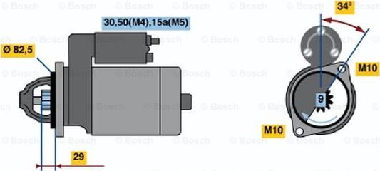 BOSCH 0 001 314 027 - Starteris adetalas.lv