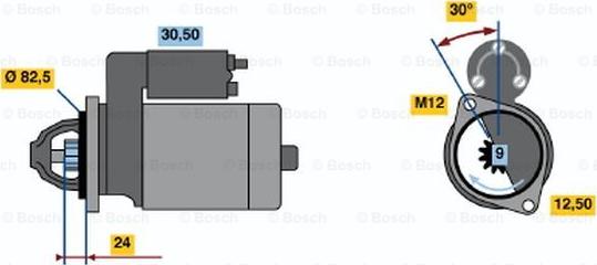 BOSCH 0 001 313 006 - Starteris adetalas.lv