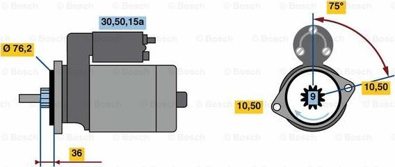 BOSCH 0 001 312 111 - Starteris adetalas.lv