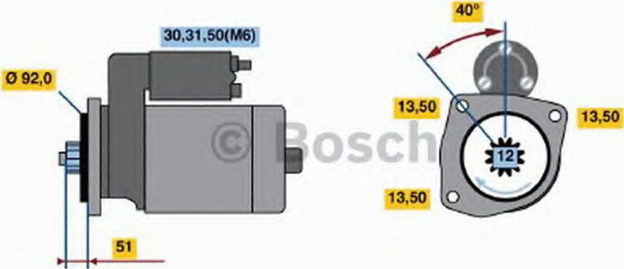 BOSCH 0001330011 - Starteris adetalas.lv