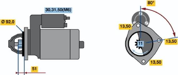 BOSCH 0001371019 - Starteris adetalas.lv