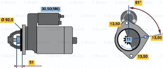 BOSCH 0 001 372 006 - Starteris adetalas.lv