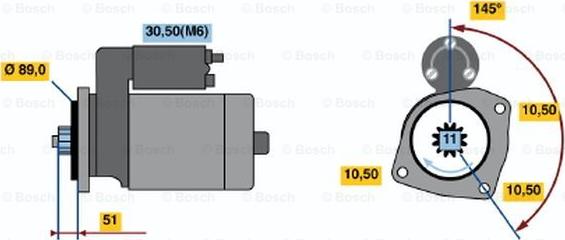 BOSCH 0 001 241 008 - Starteris adetalas.lv