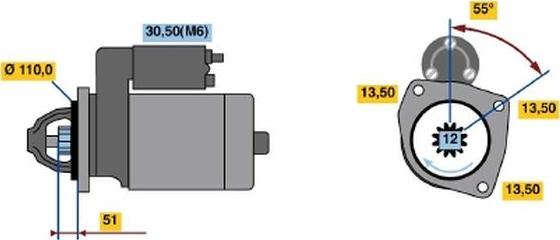 BOSCH 0 001 241 019 - Starteris adetalas.lv