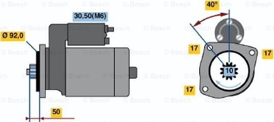 BOSCH 0 001 241 016 - Starteris adetalas.lv