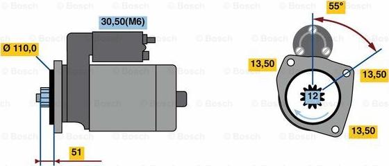 BOSCH 0 001 241 119 - Starteris adetalas.lv