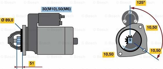 BOSCH 0 001 263 016 - Starteris adetalas.lv