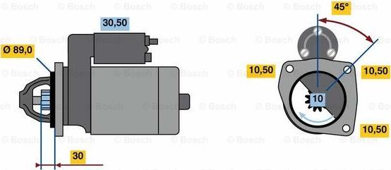 BOSCH 0 001 263 019 - Starteris adetalas.lv