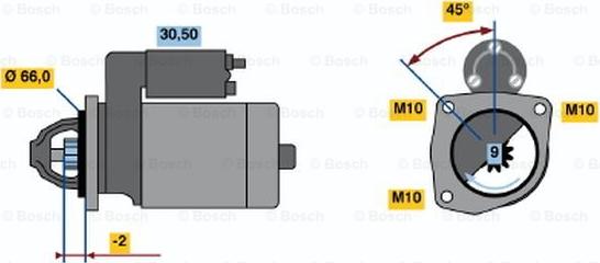 BOSCH 0 986 013 120 - Starteris adetalas.lv