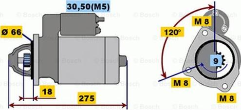 BOSCH 0 001 208 226 - Starteris adetalas.lv