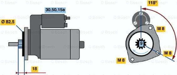 BOSCH 0 001 208 711 - Starteris adetalas.lv