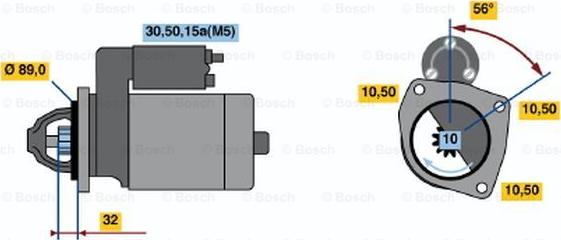 BOSCH 0 001 211 513 - Starteris adetalas.lv