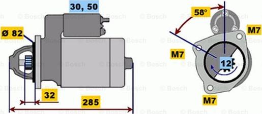 BOSCH 0 001 218 020 - Starteris adetalas.lv