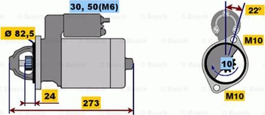 BOSCH 0 001 218 140 - Starteris adetalas.lv