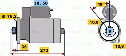 BOSCH 0 001 218 148 - Starteris adetalas.lv