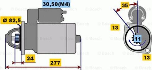 BOSCH 0 001 218 142 - Starteris adetalas.lv