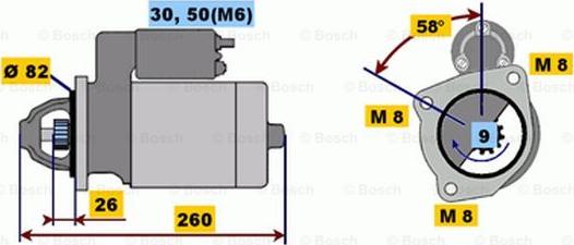 BOSCH 0 001 218 159 - Starteris adetalas.lv