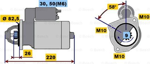 BOSCH 0 001 218 154 - Starteris adetalas.lv