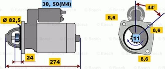 BOSCH 0 001 218 158 - Starteris adetalas.lv