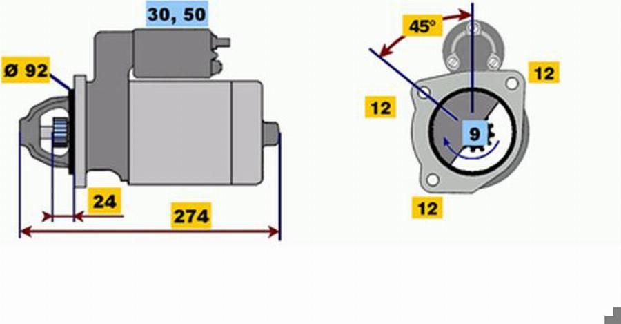 BOSCH 0001218168 - Starteris adetalas.lv