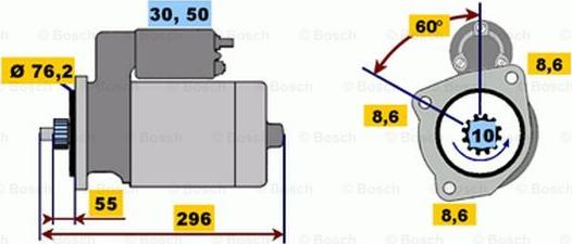 BOSCH 0 001 218 116 - Starteris adetalas.lv