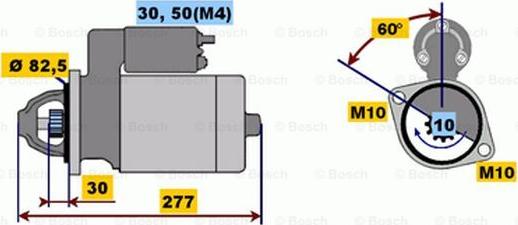 BOSCH 0 001 218 110 - Starteris adetalas.lv