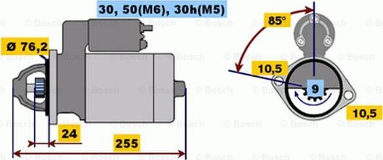 BOSCH 0 001 218 135 - Starteris adetalas.lv