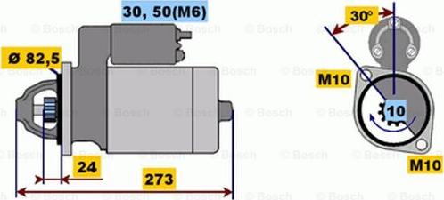 BOSCH 0 001 218 138 - Starteris adetalas.lv