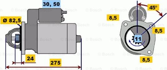 BOSCH 0 001 218 125 - Starteris adetalas.lv