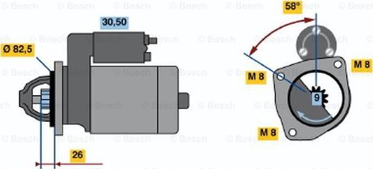 BOSCH 0 001 218 131 - Starteris adetalas.lv