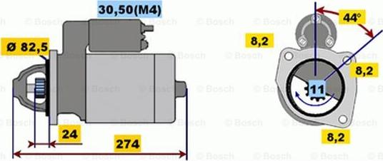 BOSCH 0 001 218 175 - Starteris adetalas.lv