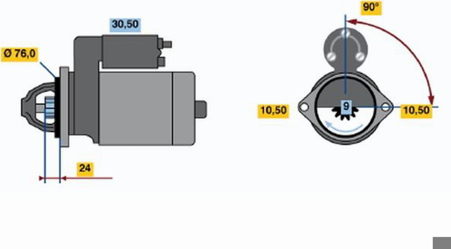 BOSCH 0 001 218 171 - Starteris adetalas.lv