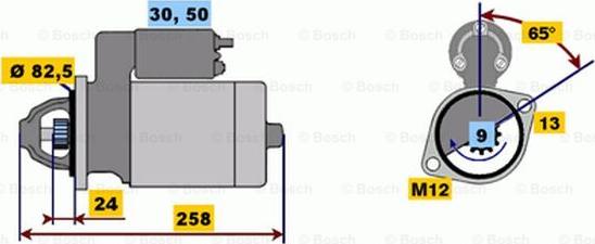 BOSCH 0 001 218 173 - Starteris adetalas.lv