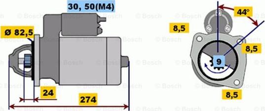 BOSCH 0 001 218 177 - Starteris adetalas.lv