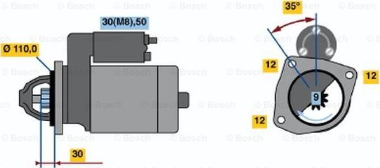 BOSCH 0 001 218 703 - Starteris adetalas.lv