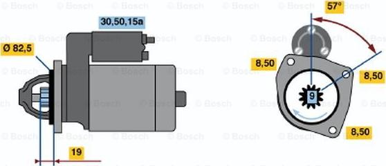 BOSCH 0 001 212 400 - Starteris adetalas.lv