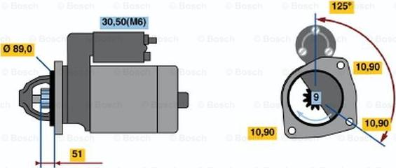 BOSCH 0 001 230 001 - Starteris adetalas.lv