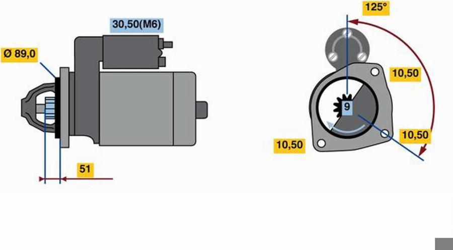 BOSCH 0001230027 - Starteris adetalas.lv