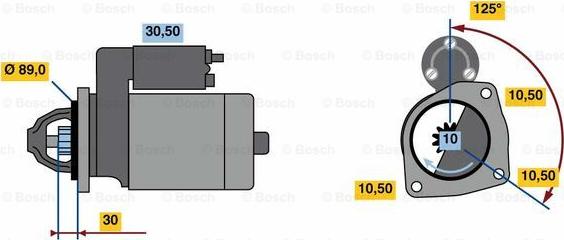 BOSCH 0 001 231 045 - Starteris adetalas.lv