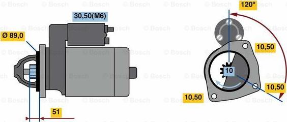 BOSCH 0 001 263 022 - Starteris adetalas.lv