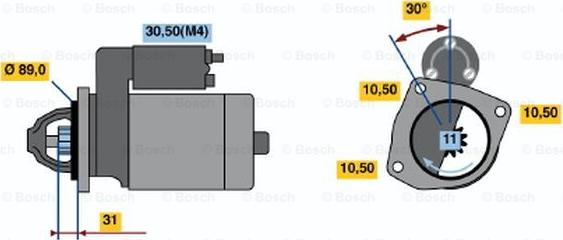 BOSCH 0 001 368 317 - Starteris adetalas.lv