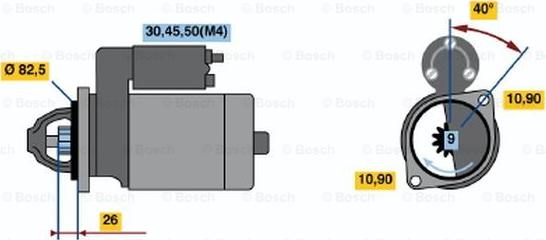 BOSCH 0 001 231 018 - Starteris adetalas.lv