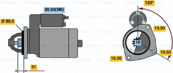 BOSCH 0 001 231 039 - Starteris adetalas.lv