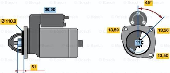 BOSCH 0 001 231 036 - Starteris adetalas.lv