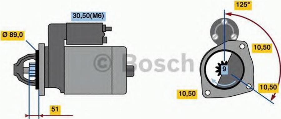 BOSCH 0 001 231 033 - Starteris adetalas.lv