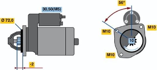 BOSCH 0 001 223 014 - Starteris adetalas.lv