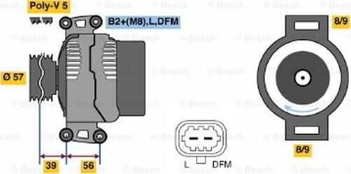 BOSCH 0 124 415 009 - Ģenerators adetalas.lv