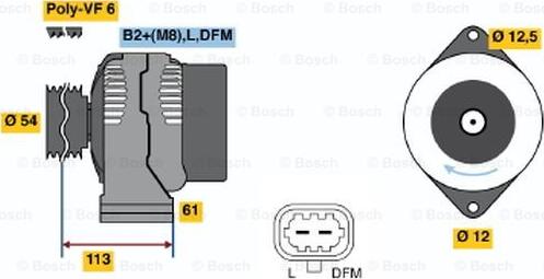 BOSCH 0 124 425 059 - Ģenerators adetalas.lv