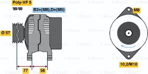 BOSCH 0 986 048 240 - Ģenerators adetalas.lv